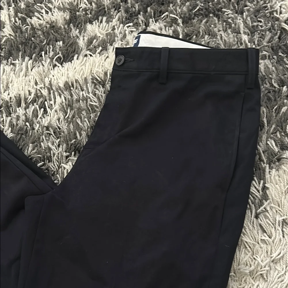 Lands' End Black Dress Pants with Straight Leg Design